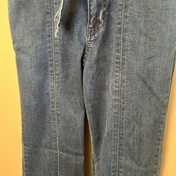 A. Calén By Flying Tomato Womens High Waist Tie Belt Flare Jeans Stretch Small - Picture 4 of 7